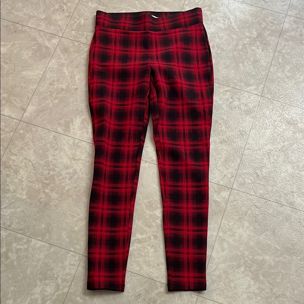 NEW Loft Red Plaid Women's Pants S
